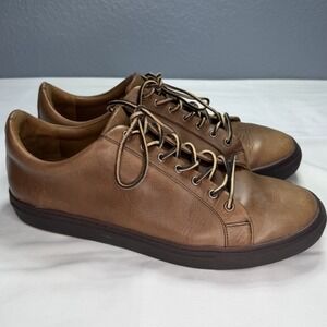Thursday Boot Co Men 12.5 Premier Low Top Sneaker Heritage Leather Natural Tan